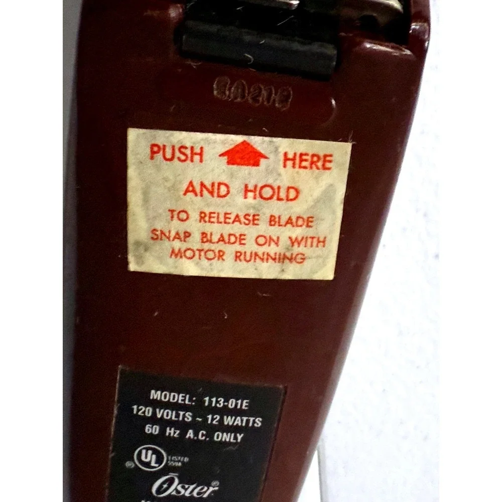 Oster Lucky Dog Pet Clippers Model 113 Series E Burgundy Detachable Blade‎ USA